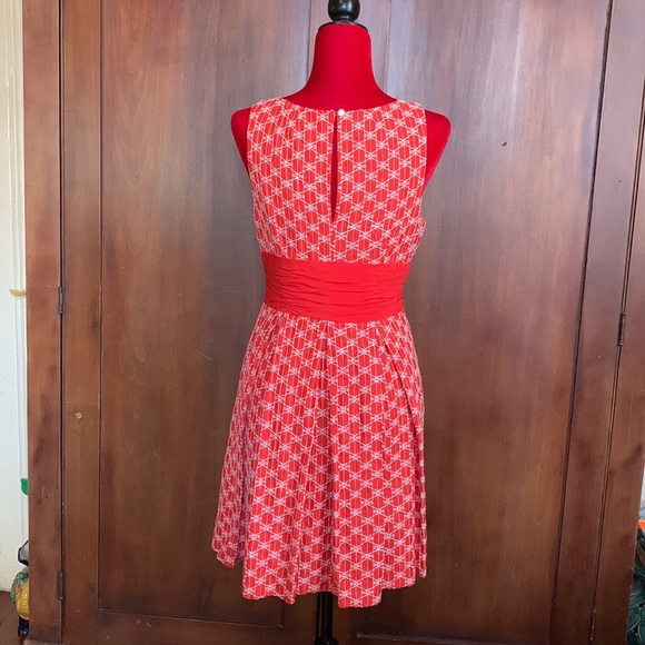Tracy Reese Red Summer Frock with Embroidery - Picture 2 of 13